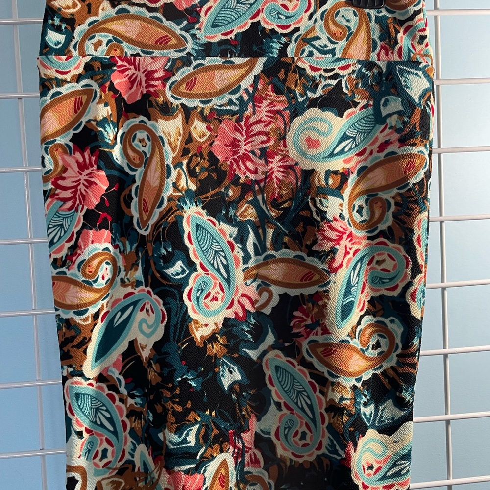 LuLaRoe Pencil Skirt with Paisley Floral Design